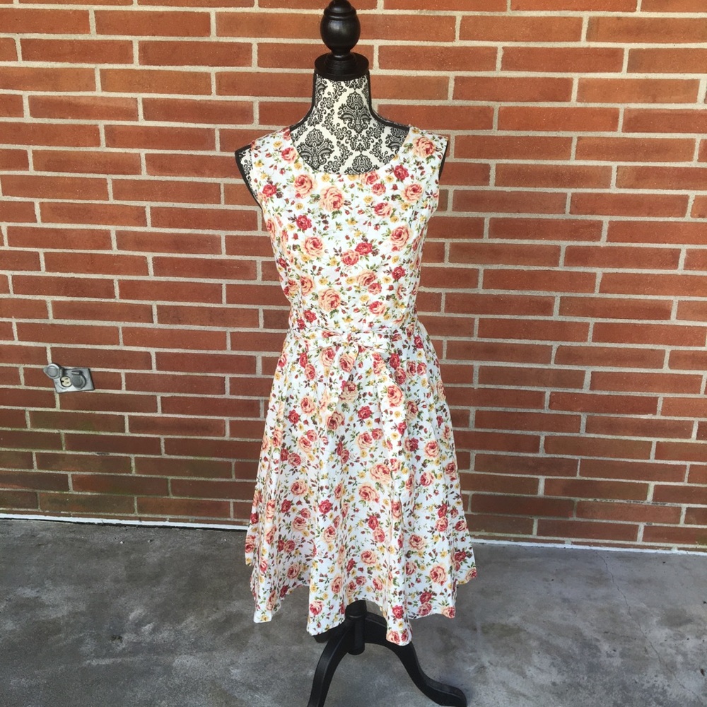 Autumn Floral Tea Dress
